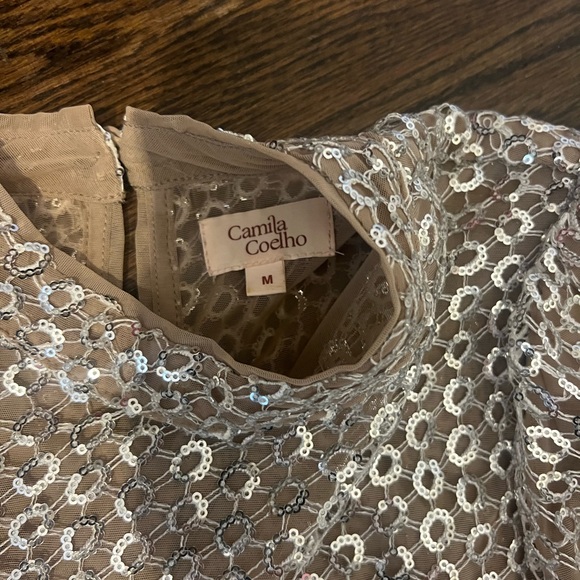 Camila Coelho Sparkling Holiday Top (Size Medium) - Picture 8 of 8